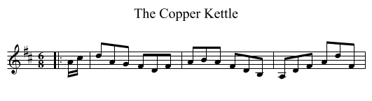 The Copper Kettle - staff notation
