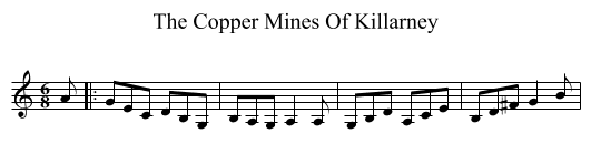 The Copper Mines Of Killarney - staff notation