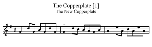 The Copperplate [1] - staff notation