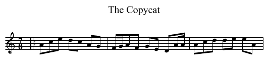 The Copycat - staff notation