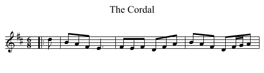 The Cordal - staff notation