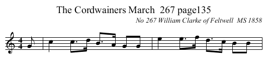 The Cordwainers March  267 page135 - staff notation