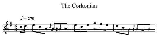 The Corkonian - staff notation