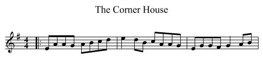 The Corner House - staff notation