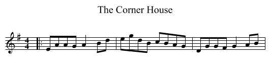 The Corner House - staff notation