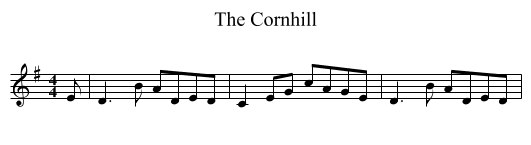 The Cornhill - staff notation