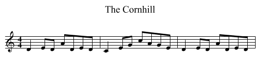 The Cornhill - staff notation
