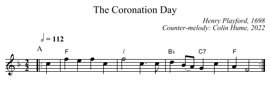 The Coronation Day - staff notation
