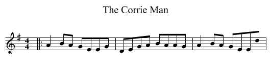 The Corrie Man - staff notation