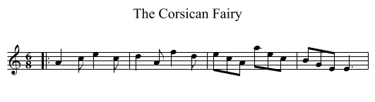 The Corsican Fairy - staff notation