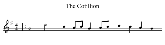 The Cotillion - staff notation