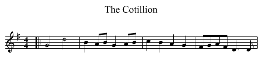 The Cotillion - staff notation