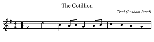 The Cotillion - staff notation