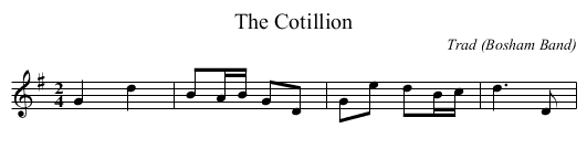 The Cotillion - staff notation