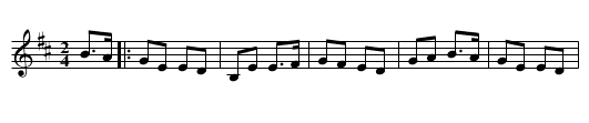 The Cottage in the Glen - staff notation