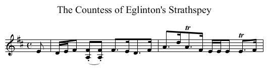 The Countess of Eglinton's Strathspey - staff notation