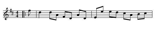 The Countess of Louden's Reel - staff notation