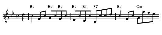 The Countess of Sutherland's Reel   [Bb] - staff notation