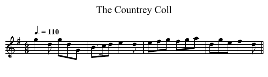 The Countrey Coll - staff notation