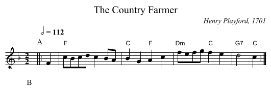 The Country Farmer - staff notation