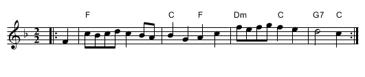 The Country Farmer - staff notation