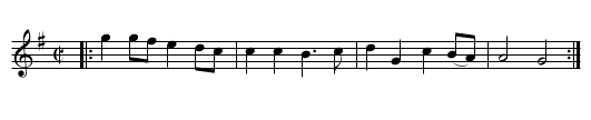 The Country Garden - staff notation