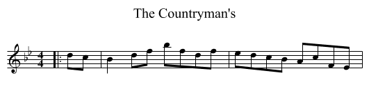 The Countryman's - staff notation