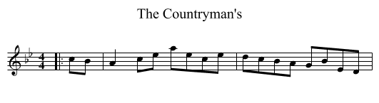 The Countryman's - staff notation