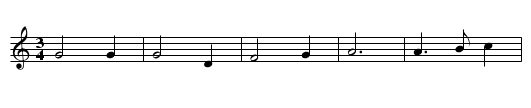 The Courteous Knight - staff notation