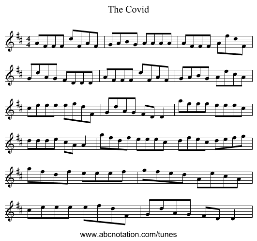 The Covid - staff notation