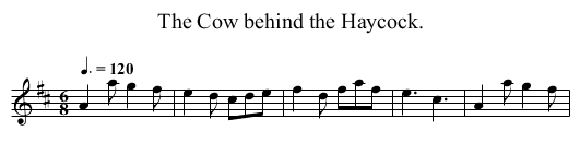 The Cow behind the Haycock. - staff notation