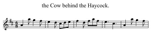 the Cow behind the Haycock. - staff notation