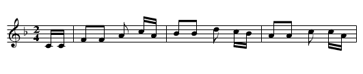 The Cowboy - staff notation