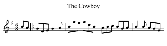 The Cowboy - staff notation