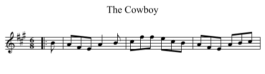 The Cowboy - staff notation