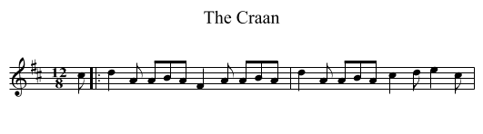The Craan - staff notation