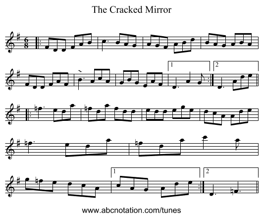 The Cracked Mirror - staff notation
