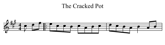 The Cracked Pot - staff notation