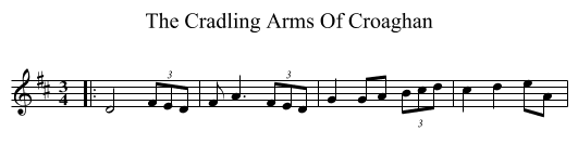 The Cradling Arms Of Croaghan - staff notation