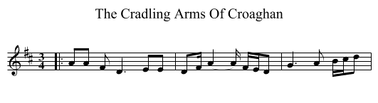 The Cradling Arms Of Croaghan - staff notation