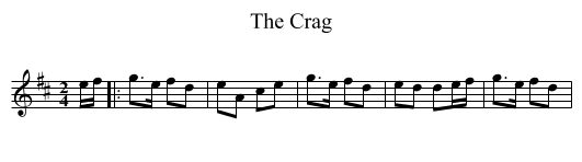 The Crag - staff notation