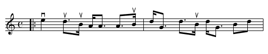 the CRAIG OF BARNS - staff notation