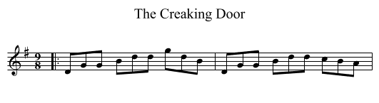 The Creaking Door - staff notation