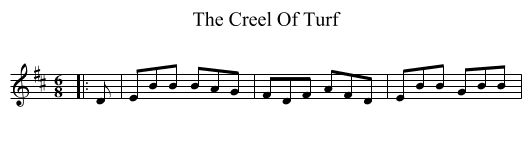 The Creel Of Turf - staff notation