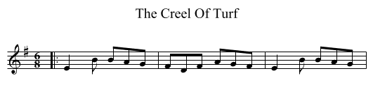 The Creel Of Turf - staff notation