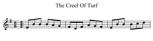 The Creel Of Turf - staff notation