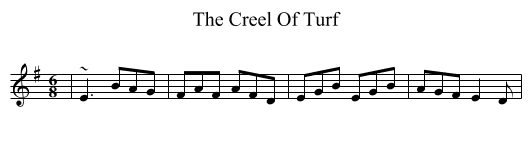 The Creel Of Turf - staff notation