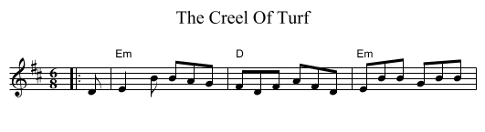 The Creel Of Turf - staff notation