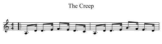 The Creep - staff notation