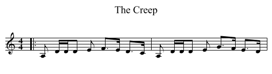 The Creep - staff notation